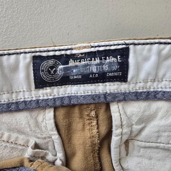 American Eagle Relaxed Straight Jeans Men's 30 x 27 (tag 28 x 30) Tan - Picture 3 of 16